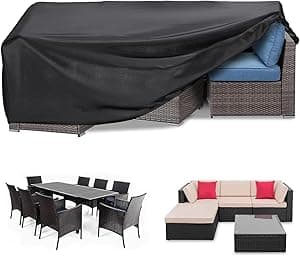 SKY-TOUCH Patio Furniture Cover 250x200cm, Garden Furniture Set Cover Waterproof, Outdoor Table and Chair Set Covers, Heavy Duty Oxford Fabric Furniture Covers Dust Proof Anti-UV - Amazon.ae Price Tracker