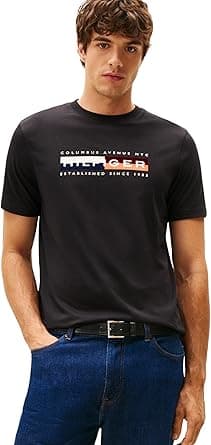 Tommy Hilfiger mens Th Colour Block Graphic Tee Mw0mw40014 S/S T-Shirt (pack of 1) - Amazon.ae Price Tracker