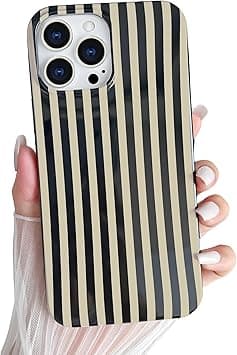 Yeddabox for iPhone 14 Pro Case Cute Striped Phone Case Soft TPU Slim Shockproof Phone Cover for Women Girls, Black - Amazon.ae Price Tracker