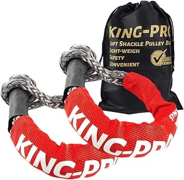 KING-PRO Synthetic Shackle 7/16"x20" Soft Shackle 35,000lbs Breaking Strength Recovery Soft Shackle with Protective Sleeves for Full-Size Truck Large SUVs Offroad Vehicels 2-Pack (Red-Gray) - Amazon.ae Price Tracker