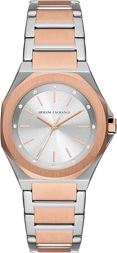 A|X Armani Exchange Women's Watch, Octagonal Three-Hand Watch for Women with Stainless Steel or Silicone Band - Amazon.ae Price Tracker