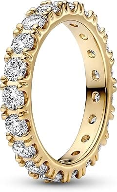 PANDORA Timeless Ewigkeitsring funkelnde Reihe, 14-karätig vergoldet, mit klarem Cubic Zirkonia - Amazon.ae Price Tracker