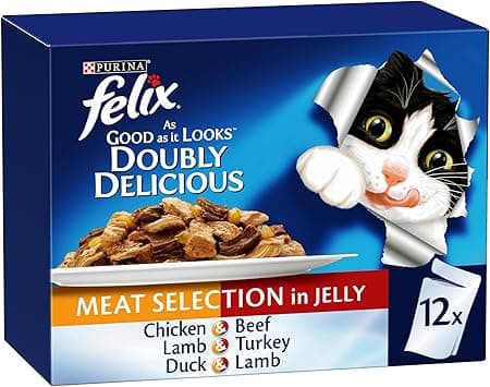 Felix As Good As It Look Doubly Delicious Wet Cat Food Meat Selections 85g (Pack of 12) - Amazon.ae Price Tracker