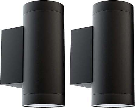 Klighten 2 pcs Black Outdoor Wall Light IP65 Up Down Outside Wall Lighting Modern Aluminum Wall Lamp for Garden Entrance Corridor Courtyard, Socket GU10, Bulb not Included - Amazon.ae Price Tracker