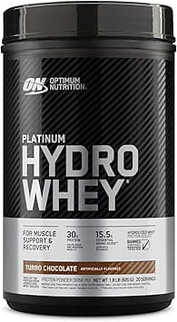Optimum Nutrition (ON) Platinum Hydrowhey Protein Powder, 30 Grams of Protein for Muscle Support & Recovery, 100% Hydrolyzed Whey Protein Isolate Powder - Turbo Chocolate, 1.75 Lbs,20 Servings (820 G) - Amazon.ae Price Tracker