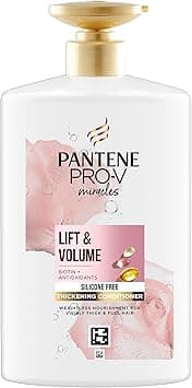 Pantene Conditioner With Biotin and Rose Water, Volumising Hair Conditioner, For Fine Hair, Lift 'n' Volume, Silicone Free, VALUE PACK, 1L - Amazon.ae Price Tracker