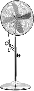 Nikai 16 Inch Pedestal Stand Fan with Metal Body | Speed 3, 60W, 4 Metal Blades Stand Fan, Adjustable Height, Button Control, Best for Home & Office Silver NPF169CMX | 2 Years Warranty - Amazon.ae Price Tracker