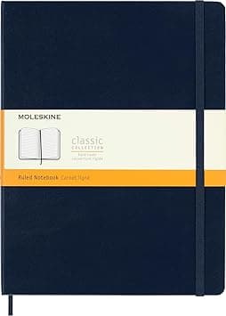 Moleskine Classic Notebook, Hard Cover, XL (19.1 cm x 24.1 cm) Ruled/Lined, Sapphire Blue, 192 Pages - Amazon.ae Price Tracker