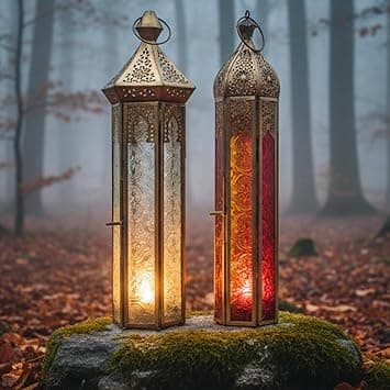 Lantern Set of 2 Ramadan Lanterns Hexa Shape – Gold Metal & Frosted Embossed Glass Fanoos, Arabic Candle Holder Lanterns for Eid, Indoor Table Décor Lanterns - Amazon.ae Price Tracker