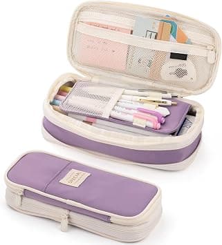 KASTWAVE Large Capacity Pencil Case, Cosmetic Bag, Large Capacity, Storage Bag With Zipper, Suitable For School Office - Amazon.ae Price Tracker