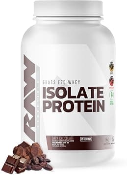 RAW Whey Isolate Protein Powder, Dark Chocolate - 100% Grass-Fed Sports Nutrition Protein Powder for Muscle Growth & Recovery - Low-Fat, Low Carb, Naturally Flavored & Sweetened - 25 Servings - Amazon.ae Price Tracker