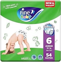 Fine Baby Diapers, Size 6, Junior, 16+ kg, 54 Diaper - Amazon.ae Price Tracker