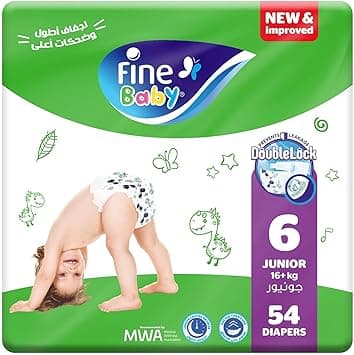 Fine Baby Diapers, Size 6, Junior, 16+ kg, 54 Diaper - Amazon.ae Price Tracker