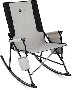 ARROWHEAD OUTDOOR Foldable Rocking Camp Chair with Large Cup Holder, Side Pocket, Space-Saving Folding, Enhanced Swinging Rocker for Camping, Fishing, Patio - Amazon.ae Price Tracker
