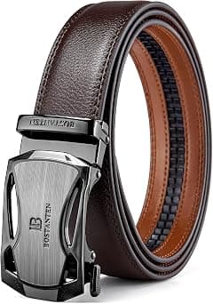 BOSTANTEN Mens Belt Leather 2 Pack Ratchet Belt For Men Dress and Casual with Adjustable Buckle, Trim to Fit - Amazon.ae Price Tracker
