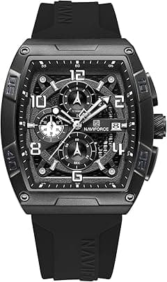 NAVIFORCE NF8052 Luminous Hollow Dial Barrel-Shaped Silicon Strap Sports Watch - Amazon.ae Price Tracker