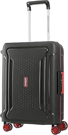 American Tourister Tribus Suitcase, 55 cm / 20 inch, 4 Spinner Wheels, Hard Top, PP Dark Grey|Address Tag|TSA Lock|Scratch Resistant Texture|3-Point Locking System - 3 Years Global Warranty - Amazon.ae Price Tracker