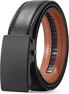 AWAYTR Ratchet Leather Belt for Men - Genuine Leather Black and Brown Belt for Dress Casual Pants - Amazon.ae Price Tracker
