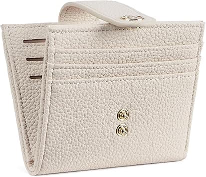 BOSTANTEN Slim Wallet for Women Small RFID Blocking Credit Card Holder Leather Bifold Wallets with Zipper Coin Pocket Beige - Amazon.ae Price Tracker