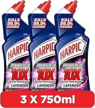 Harpic Power Plus Toilet Cleaner, Lavender Scent, 750ml x 3 - Amazon.ae Price Tracker
