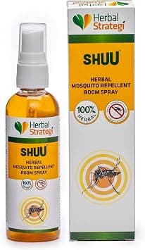 Herbal Strategi Mosquito Repellent Room Spray - 100ml | Effective against mosquitoes causing Dengue Zika Chikungunya | 100% Herbal and Chemical free | Baby and Pet safe | Ayush certified - Amazon.ae Price Tracker