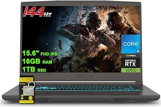 MSI Thin 15 Gaming Laptop 15.6" FHD IPS 144Hz Intel 8-core i5-12450H (Beats i7-11800H) 16GB RAM 1TB SSD GeForce RTX 3050 Backlit USB-C Win11 w/ICP Accessory - Amazon.ae Price Tracker