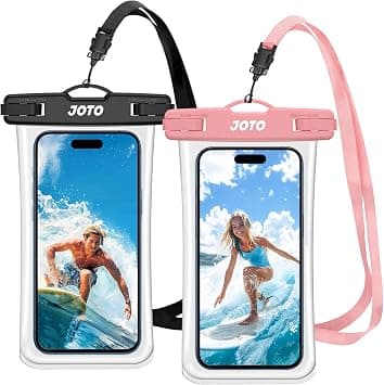 JOTO Waterproof Phone Pouch IPX8 Universal Waterproof Case Dry Bag Phone Protector for iPhone 17 16 15 14 13 12 11 Pro Max Air Plus XS XR X 8 Galaxy S23 S22 S21 Pixel Up to 7" -2 Pack, Black/Lightpink - Amazon.ae Price Tracker