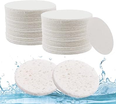 Lanjue 60 Count Facial Sponges Cleansing, White Compressed Face Cleansing Natural Wood Pulp Cotton Washing Sponge Cosmetic For Makeup Removal Exfoliating(2.5 Inch) - Amazon.ae Price Tracker
