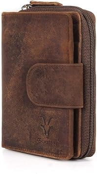 Goatter Men's Hunter Leather RFID Blocking Wallet (Brown) - Amazon.ae Price Tracker