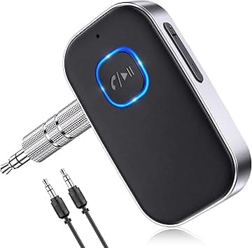 COMSOON Bluetooth Receiver for Car, Noise Cancelling 3.5mm AUX Bluetooth Car Adapter, Wireless Audio Receiver for Home Stereo/Wired Headphones, Hands-Free Call, 16H Battery Life - Black+Silver - Amazon.ae Price Tracker