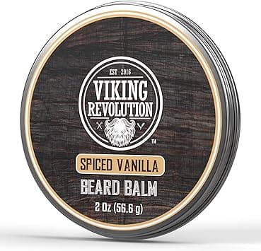 Viking Revolution - Beard Balm with Spiced Vanilla - Beard Butter with Argan Oil, Beard Softener for Men with Jojoba Oil - Beard Moisturizer for Men with CE - Amazon.ae Price Tracker