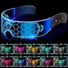LED Light Up Glasses, Cyberpunk Luminous Visor Glasses, Unique 7 Colors Rechargeable Futuristic Style Party Glasses Cool Neon Funny Shine Goggles for Cosplay Glasses Bar Club Party Decoration Gifts - Amazon.ae Price Tracker