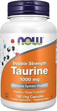 Now Foods, Taurine, Double Strength, 1,000 Mg, 100 Veg Capsules - Amazon.ae Price Tracker