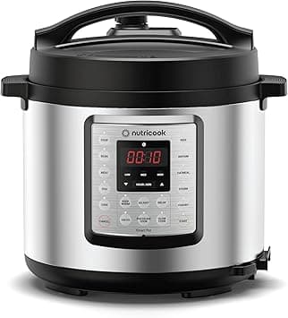 Nutricook Smart Pot Eko, 1000 Watts - 9 In 1 Instant Programmable Electric Pressure Cooker, 6 Liters, 14 Smart Programs, Brushed Stainless Steel/Black, 2 Years Warranty, Silver/Black - Amazon.ae Price Tracker
