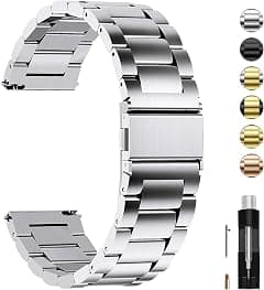 Fullmosa Quick Release Stainless Steel Watch band/strap 16mm,18mm,19mm,20mm,22mm or 24mm, Fits Samsung Galaxy Watch 5/4/3, Huawei/Fire-boltt/Amazfit/Noise/Oneplus Smart Watch for Men Women - Amazon.ae Price Tracker
