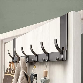 Heavy Duty Over The Door Hooks 6-Pack, Space Saving Door Hanger Organizer with Rust-Proof Hooks, for Robe, Towel, Scarf, Ideal for Bathroom, Bedroom, Closet Organization (Grey) - Amazon.ae Price Tracker