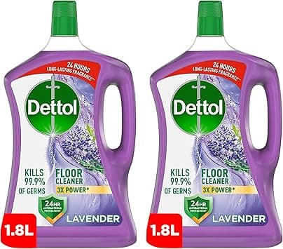 Dettol Antibacterial Power Floor Cleaner, Lavender, 1.8L x 2 - Amazon.ae Price Tracker
