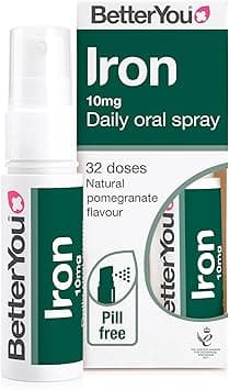 BetterYou Iron Supplement, High Strength Iron 10 Liquid Oral Spray for Men and Women, Fast-Acting to Support Energy & Immune System, Gentle on Stomach, Natural Pomegranate Flavor, 25ml - Amazon.ae Price Tracker