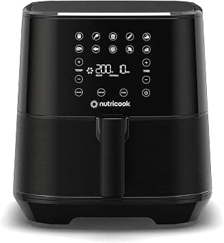 Nutricook Air Fryer 2, 1700 Watts, Digital Control Panel Display, 10 Preset Programs With Built-In Preheat Function, 5.5 Liter Black, Af205K"Min 1 year manufacturer warranty" - Amazon.ae Price Tracker