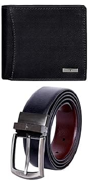 URBAN FOREST Ostin Black Leather Wallet & Black/Brown Reversible Leather Belt Combo Gift Set for Men - Amazon.ae Price Tracker