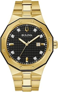 Bulova Men's Classic Stainless Steel 3-Hand Date Quartz Watch with Diamonds and Day Date, 44mm - Amazon.ae Price Tracker