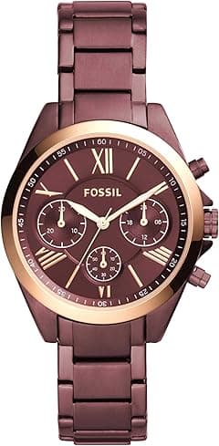 Fossil Women's Modern Courier Stainless Steel Chronograph Dress Quartz Watch - Amazon.ae Price Tracker