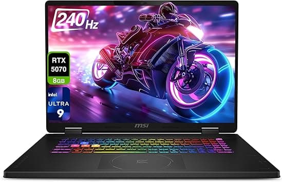 msi Crosshair 18 HX AI Gaming Laptop, Intel Ultra 9-275HX, 32 GB DDR5 RAM, 1 TB PCIe SSD, 18" QHD+ (2560x1600) 240Hz Display, Nvidia G-Force RTX 5070, 24-Zone RGB Keyboard, W11 Home, Gray - Amazon.ae Price Tracker