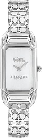 Coach Women's Silver White Dial Stainless Steel & Crystal Watch - 14504147 - Amazon.ae Price Tracker