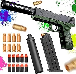 Xizheng Glock Guns Cool Toys Fake Gun Toy Guns for Boys Toy Guns That Look Real Pistol Ejecting Magazine Toy Pistol Cap Training Play Unique Gift Intended for Fun Not Distance or Accuracy - Amazon.ae Price Tracker