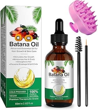 ALIVER Batana Oil 100% Pure Natural Hair Oil 60ml, Promotes Hair Growth and Nutrition, Prevents Hair Loss and Repairs Damaged Hair, Enhances Hair and Skin Gloss, Comes with Applicator and Massage Comb - Amazon.ae Price Tracker