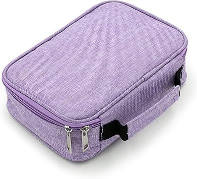 BTSKY High Capacity Zipper Pens Pencil Case- Multi-Functional Stationery Pencil Pouch 72 Slots Colored Pencil Case Portable Pencil Bags With 2 Removable Sleeves(Purple) - Amazon.ae Price Tracker