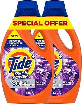 Tide Triple Power with a Touch of Downy Lavender Liquid Detergent 1.8L x 2, Dual Pack - Amazon.ae Price Tracker
