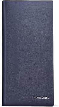 VANNANBA Full Grain Wallet for Men RFID Blocking Leather Checkbook Wallet,Slim Bifold Credit Card Holder with ID Window & Gift Box - Amazon.ae Price Tracker