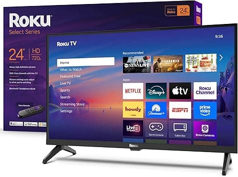 Roku Smart TV 2025 – 24-Inch Select Series, 720p HD TV TV with Voice Remote – Flat Screen LED Television with Wi-Fi for Streaming Live Local News, Sports, Family Entertainment - Amazon.ae Price Tracker